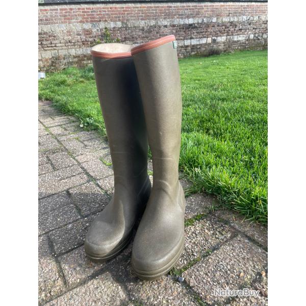 Bottes doubl�es cuir Aigle