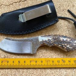 COUTEAU A LAME FIXE "B&Ouml;KER RHINO STAG" NEUF @SKINNER BOIS DE CERF @ CHASSE