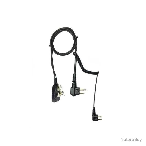 Cable Micro Pour Casque Peltor SportTac Talkie Walkie Motorola