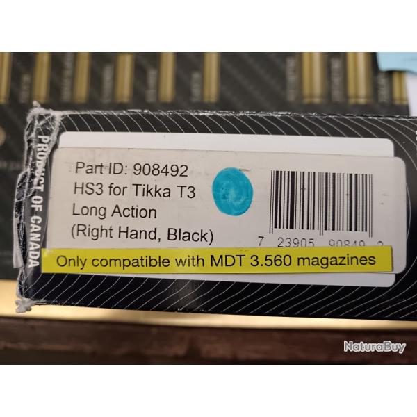 CHASSIS MDT HS3 TIKKA T3 LA NOIR 908492