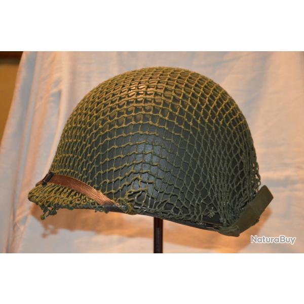 CASQUE AMERICAIN US M1-1� ARMEE-2�DB-LIBERATION-INDOCHINE-USM1 HELMET WW2�