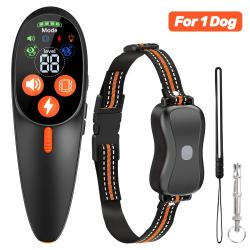 Collier de Dressage pour Chien avec T&eacute;l&eacute;commande - &Eacute;tanche IP67 - Port&eacute;e Longue Toutes Tailles