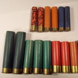 lot d'&eacute;tuis cartouches calibres divers collection