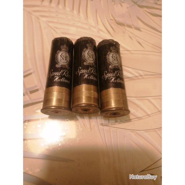 3 DOUILLES CARTONS PERCUT�ES SPEED RECORD HOLLAND DE CALIBRE 12