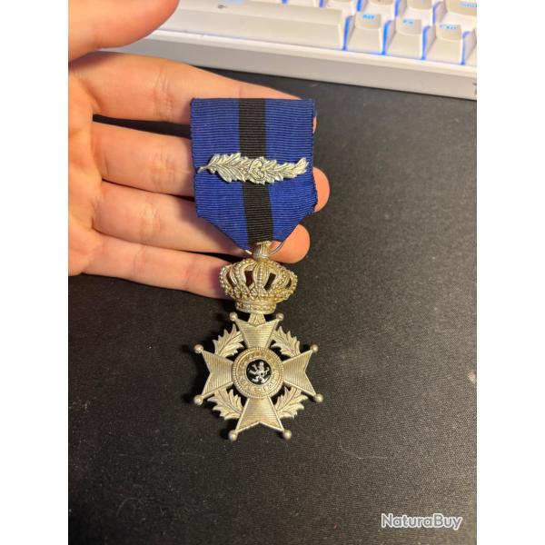 M�daille de l'ordre de L�opold II avec palme, Belgique, Royaume de Belgique