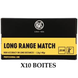10 Boites de Balles RWS 22LR Long Range Match 40gr