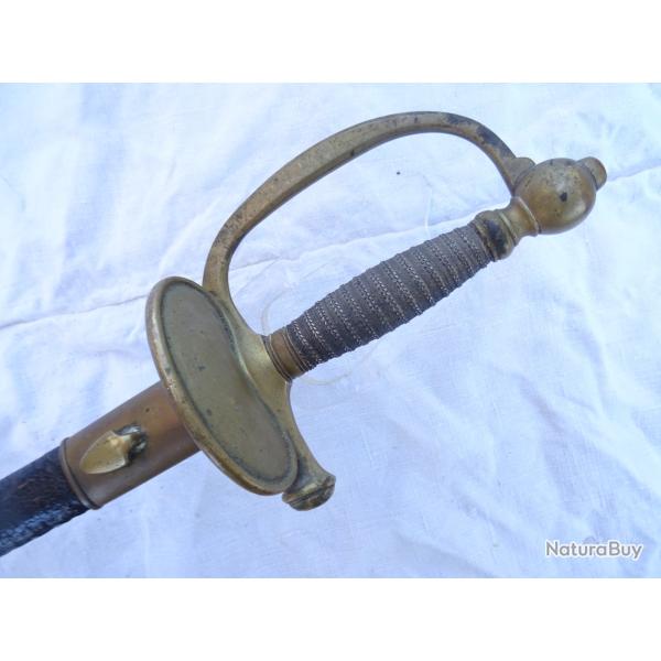 560) lot  tr�s rare �p�e  d'officier de  grosse cavalerie ,  restauration ,