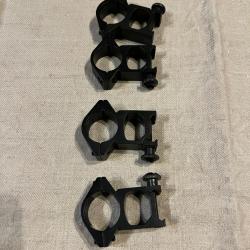 quatre colliers haut pour lunettes de tir