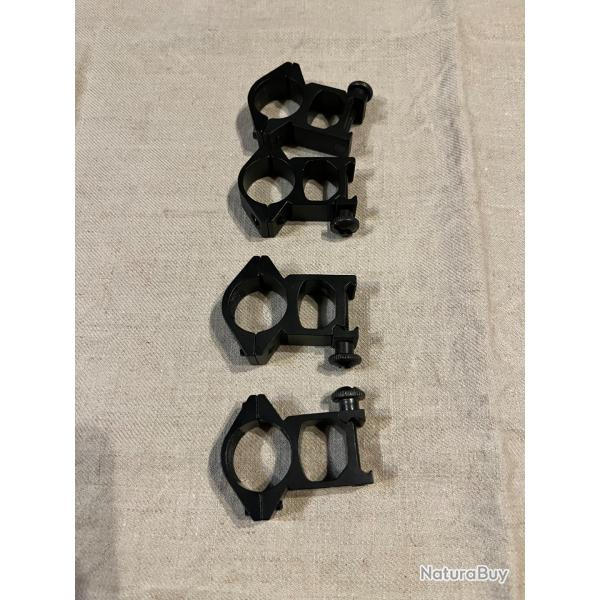 quatre colliers haut pour lunettes de tir