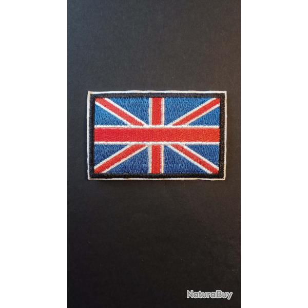 Patch drapeau Anglais thermocollant livraison gratuite lettre verte