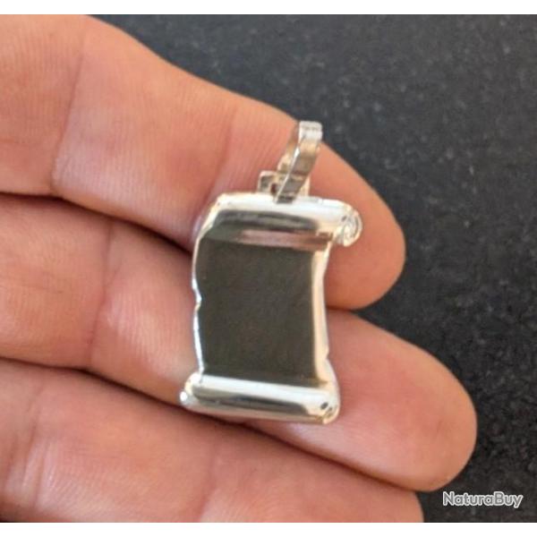 MEDAILLE PARCHEMIN 92,5% ARGENT PUR DIMENSIONS 260X190 mm SANS PRIX DE RESERVE !