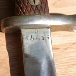 Ba&iuml;onnette espagnole mauser M1893