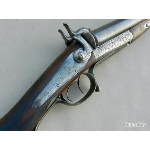 Int�ressant fusil broche/percussion calibre 14 Francis Marquis � Paris