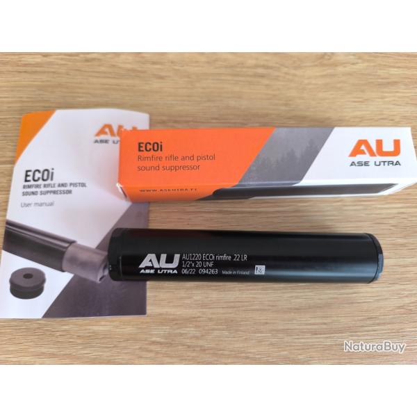 Silencieux Ase Utra Eco Rimfire 22 LR, filetage 1/2X20 UNF