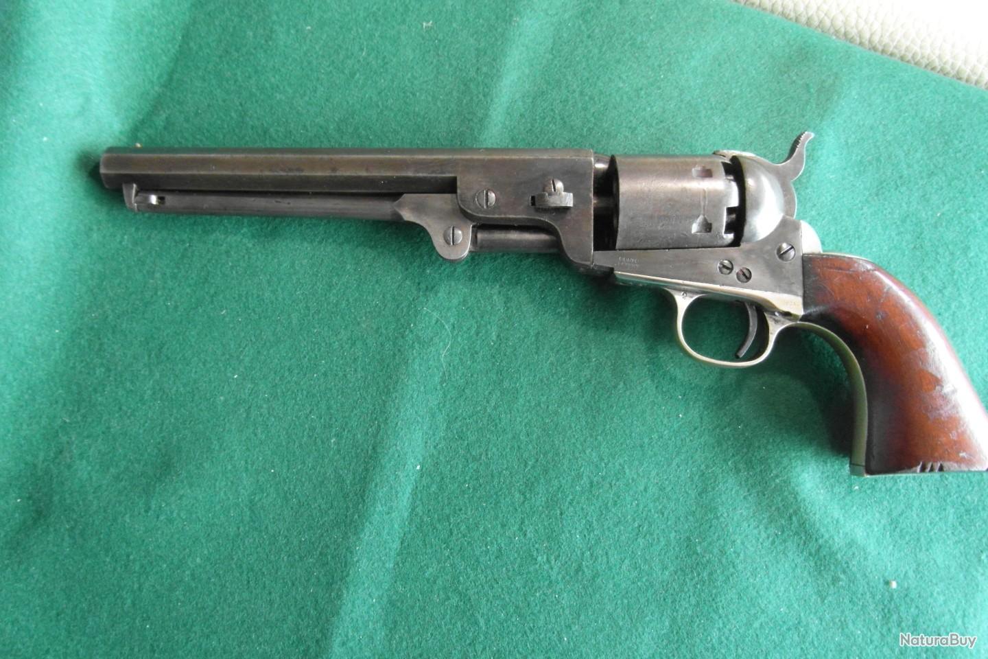 Beau COLT modèle navy 1851 fabriqué en 1864 - Revolvers à poudre noire ...