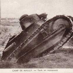 Carte Postale - Camp de Mailly - Tank en manoeuvre -N&deg;7289