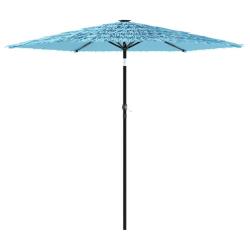 Parasol de jardin avec m&acirc;t en acier 223 x 223 x 213 cm protection solaire et pluie design moderne e