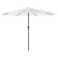 Parasol de jardin en polyester 324 x 324 x 247 cm protection contre le soleil et la pluie en acier