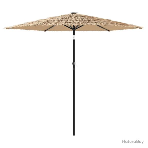 Parasol de jardin inclinable avec LED 268 x 268 x 226 cm ambiance cosy design moderne en polyester