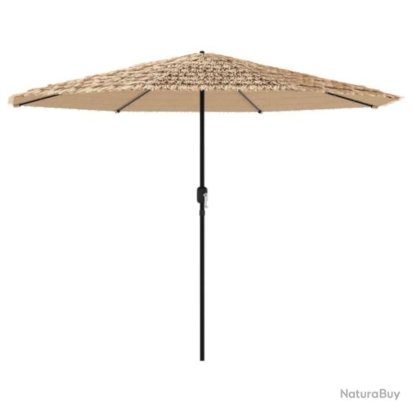 Parasol de jardin avec LED en polyester 324 x 324 x 247 cm protection solaire design moderne marron