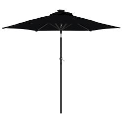 Parasol de jardin inclinable avec LED 225 x 225 x 212 cm protection contre le soleil moderne en pol