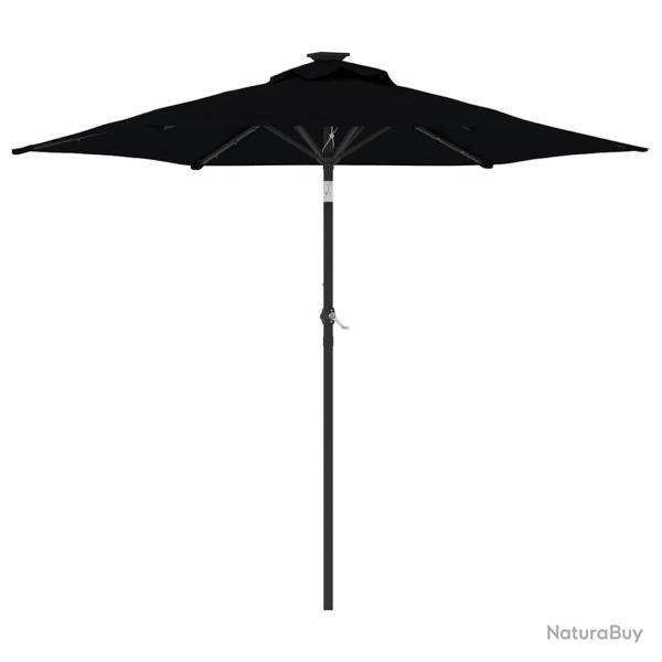 Parasol de jardin inclinable avec LED 225 x 225 x 212 cm protection contre le soleil moderne en pol
