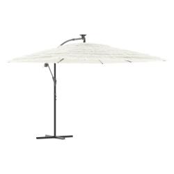Parasol de jardin en polyester avec m&acirc;t acier 290 x 290 x 238 cm protection UV robuste moderne en b