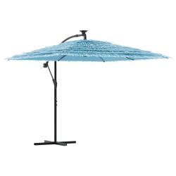 Parasol carr&eacute; de jardin avec m&acirc;t en acier 246 x 246 x 230 cm protection UV design ext&eacute;rieur en poly