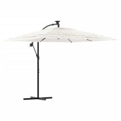 Parasol de jardin en polyester durable 246 x 246 x 230 cm protection solaire r&eacute;glable style moderne