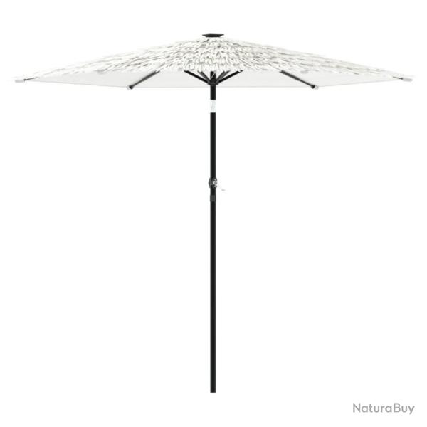 Parasol de jardin carr� avec m�t en acier 223 x 223 x 213 cm protection UV ext�rieur finition blanc