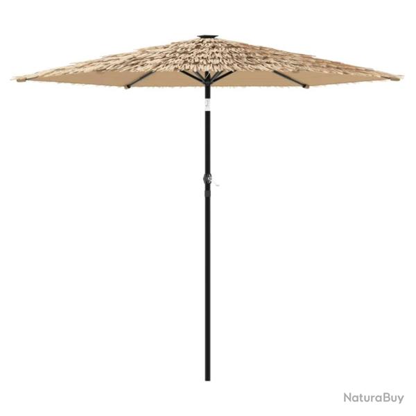 Parasol de jardin avec m�t en acier marron 268 x 268 x 226 cm protection UV et pluie m�canisme � ma