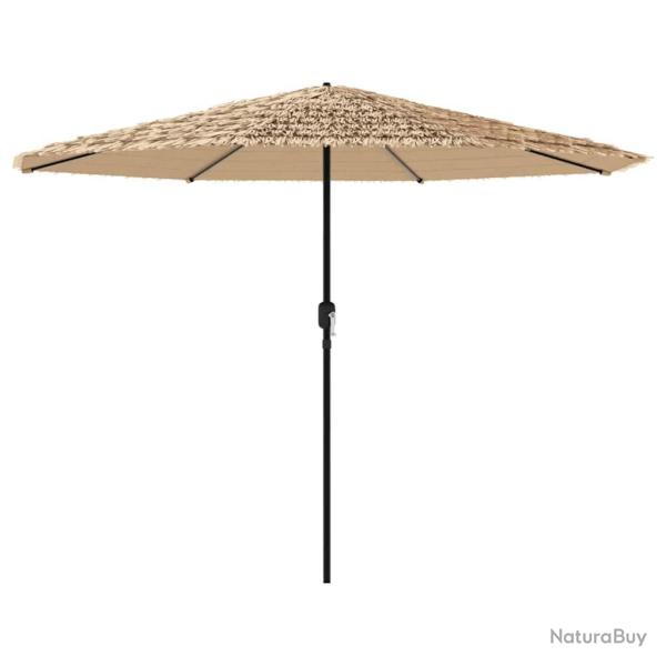 Parasol de jardin carr� m�canisme � manivelle 324 x 324 x 247 cm en polyester marron 02_0056404