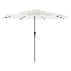 Parasol de jardin avec m&acirc;t en acier protection UV pluie 388 x 388 x 248 cm design moderne en polyes
