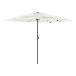 Parasol de jardin avec m&acirc;t en acier durable 300 x 200 x 250 cm protection UV pluie style &eacute;pur&eacute; en p