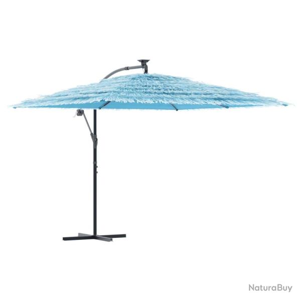 Parasol de jardin en polyester bleu 290 x 290 x 238 cm protection soleil et pluie style ext�rieur 0