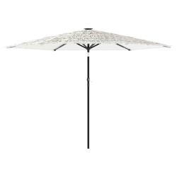 Parasol de jardin avec m&acirc;t en acier 288 x 288 x 225 cm protection contre le soleil ambiance cosy en