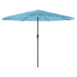 Parasol de jardin avec m&acirc;t en acier 324 x 324 x 247 cm protection contre UV pluie finition estival