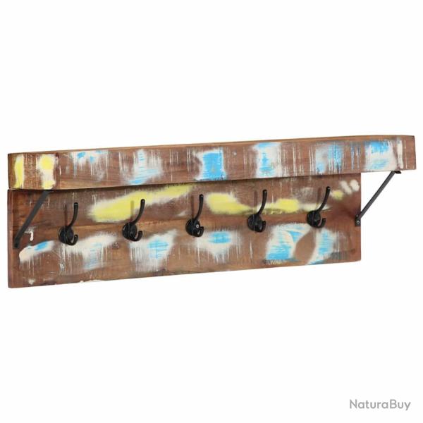 Porte-manteau avec �tag�re moderne rangement efficace 73 x 19 x 23 cm en bois massif marron 02_0057