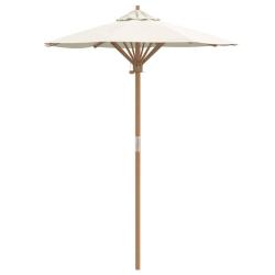 Parasol de jardin rond 270 x 260 cm form&eacute; en bambou l&eacute;ger style moderne ambiance relaxante 02_00582