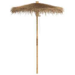 Parasol Tiki avec auvent en feuille de bananier 150 x 210 cm protection UV durable style tropical e