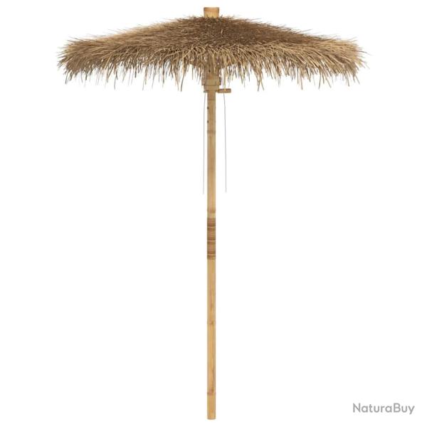 Parasol Tiki avec auvent en feuille de bananier 150 x 210 cm protection UV durable style tropical e