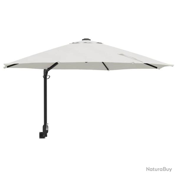 Parasol de jardin inclinable moderne 248 x 248 x 148 cm design �l�gant terrasse en polyester sable