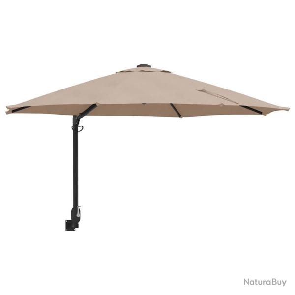 Parasol de jardin inclinable design moderne espace ext�rieur 248 x 248 x 148 cm en polyester taupe