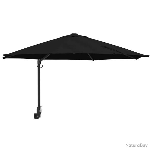 Parasol de jardin moderne inclinable design simple terrasse 248 x 248 x 148 cm en polyester noir 02
