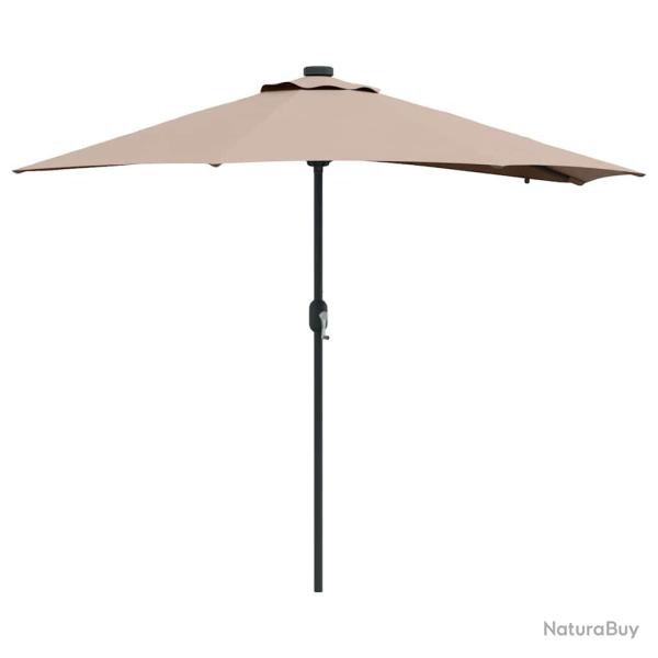 Parasol de jardin pliable moderne 294 x 150 x 223 cm protection solaire en polyester taupe 02_00586