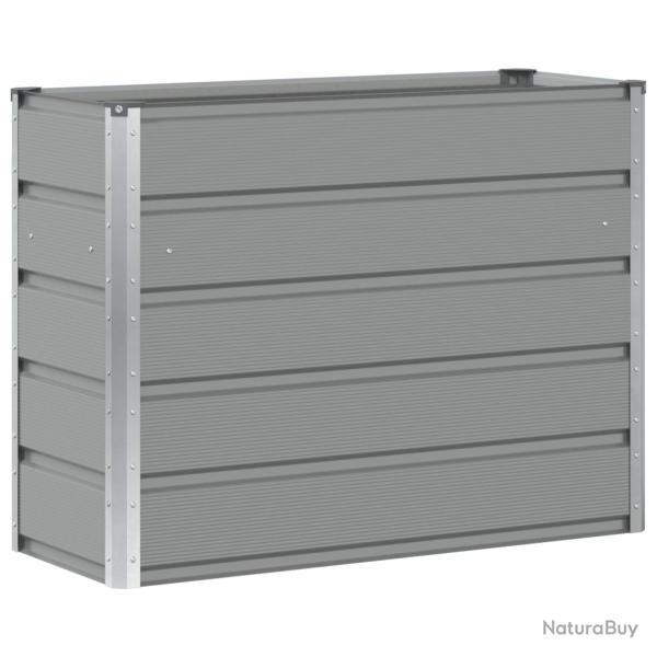 Jardini�re design moderne polyvalente int�rieur ext�rieur 100 x 40 x 75 cm en acier gris clair 02_0