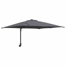 Parasol de jardin moderne inclinable 248,5 x 247,5 x 160 cm en polyester anthracite 02_0058636