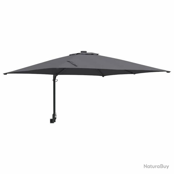 Parasol de jardin moderne inclinable 248,5 x 247,5 x 160 cm en polyester anthracite 02_0058636