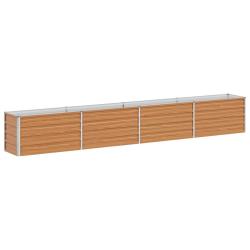 Jardini&egrave;re sur&eacute;lev&eacute;e encadr&eacute;e acier galvanis&eacute; 320 x 40 x 45 cm solide et r&eacute;sistante au temps style