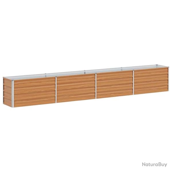 Jardini�re sur�lev�e encadr�e acier galvanis� 320 x 40 x 45 cm solide et r�sistante au temps style